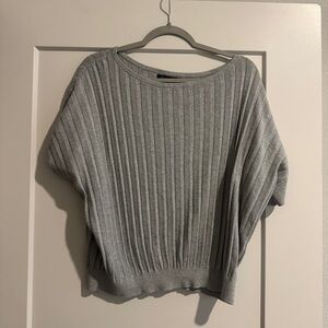Banana Republic Gray Ribbed sweater Top